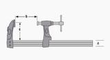 Heavy Duty Clamp 300mm x 120mm 1200kg